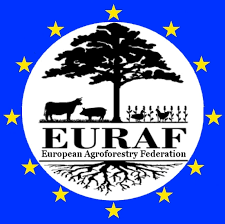 europese sterretjes rondom logo van boom, varken, paard, gras ed als EURAF afbeelding