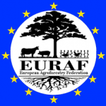 europese sterretjes rondom logo van boom, varken, paard, gras ed als EURAF afbeelding